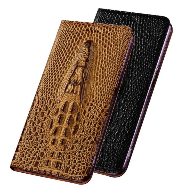 3D grocodile grūdų karvės odos, odinis telefono dėklas kortelė kišenėje Samsung Galaxy A72/Galaxy A42/Galaxy A32/Galaxy A12 telefonas apima