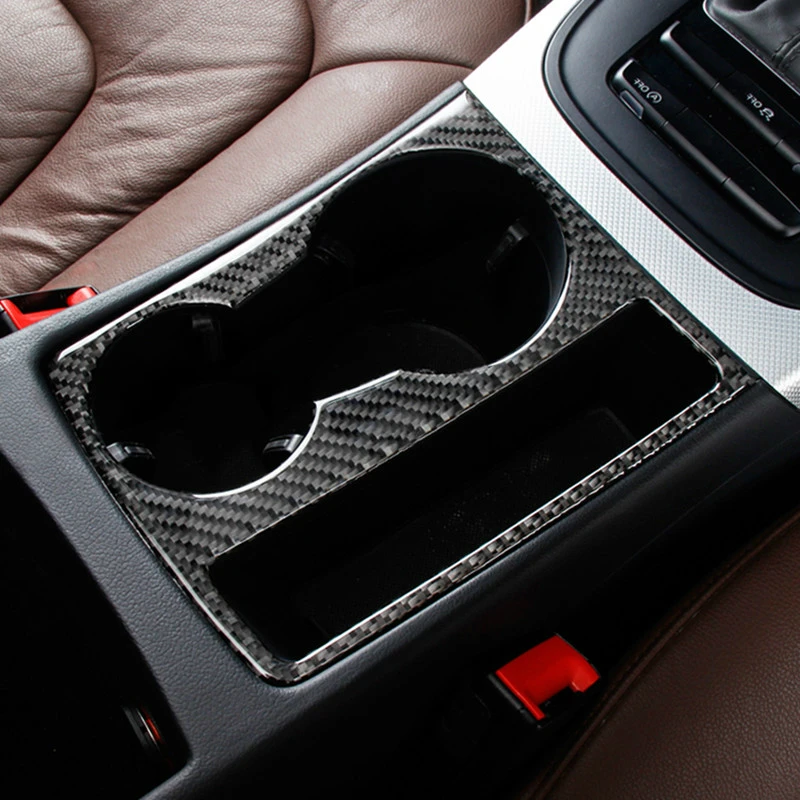 Anglies Pluošto Automobilio Konsolės Oro Ventiliacijos Rėmas Vandens Puodelį Dekoratyvinis Dangtelis Apdaila Audi A4 B8 2010-2016 LHD RHD Interjero Priedai