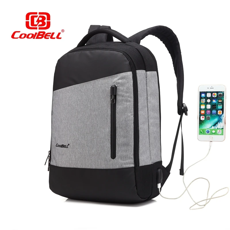 Kietas Varpas Vyrai Notebook Backpack 15.6 colių atsparus Vandeniui Verslo Laisvalaikio Kuprinė Maišelis Nešiojamas Kompiuteris 15 Išorinio USB Įkrovimas