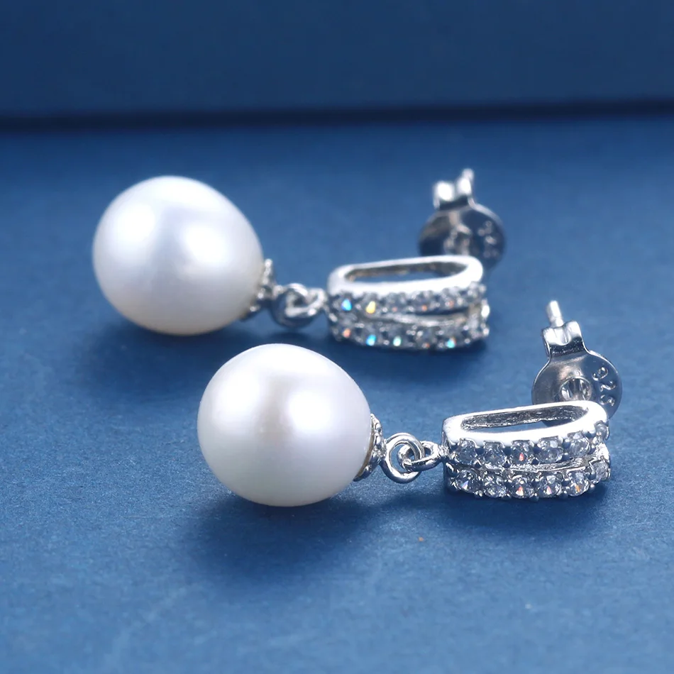 AAAA Aukštos kokybės Natūralių perlų ilgai lašas auskarai 2020Hot pardavimo 925 sterlingas sidabro cirkonis juvelyriniai dirbiniai moterims, 5 spalvų