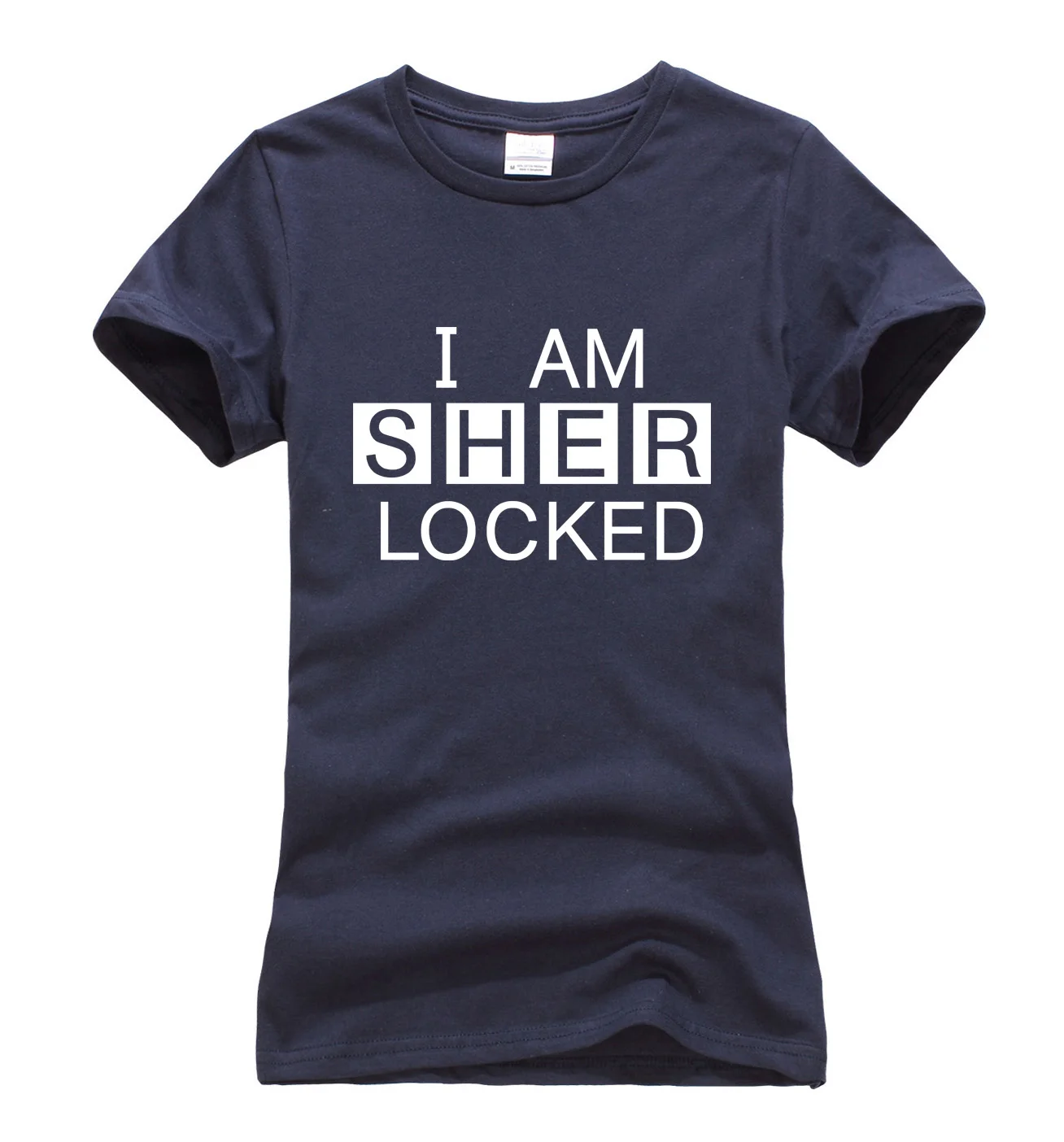 2019 m. vasarą karšto pardavimo hipster moterims, Esu Sherlocked atsitiktinis marškinėliai prekės harajuku šukuotinės medvilnės aukštos kokybės slim fit marškinėlius