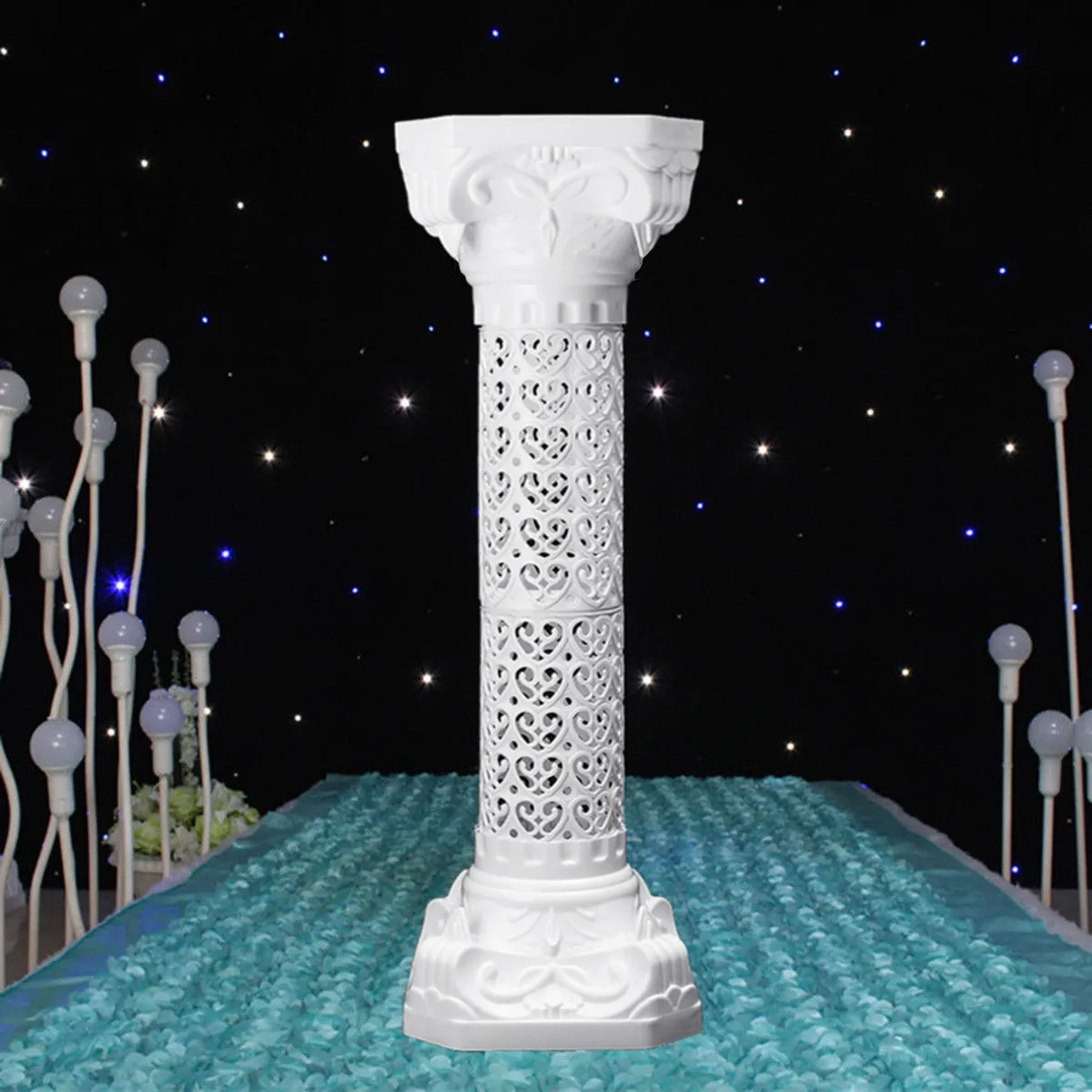88CM Vestuvių Dekoravimas romos stulpelis Plastikinis baltas Romos ramsčiai Šalies gėlių Stovas Laikiklis LED apšvietimo Fotografija Rekvizitai Tiekimo