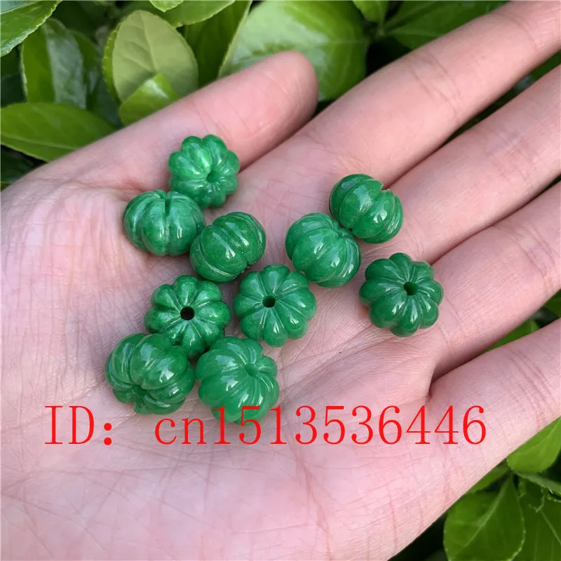 10pc Gamtos Green Jade Moliūgų kaip 14mm Karoliukai 