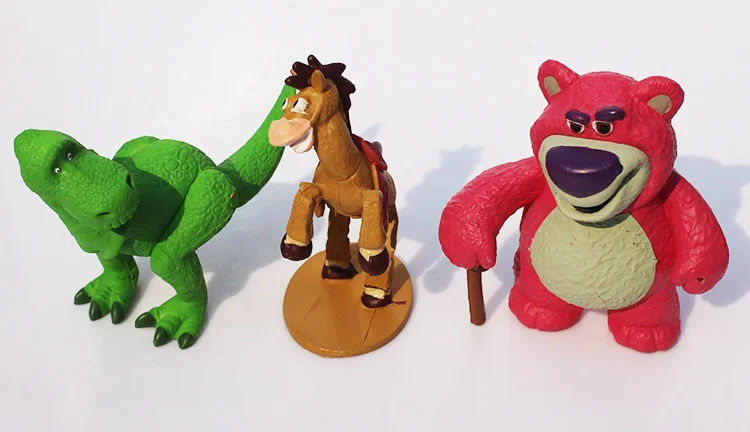 9pcs Žaislų Istorija Sumos Sumedėjusių Buzz Lightyear Jessie Bullseye Arklių Rex Dinozaurai Slinky Dog Lotso Lokys Hamm Kiaulių Modelis Žaislai