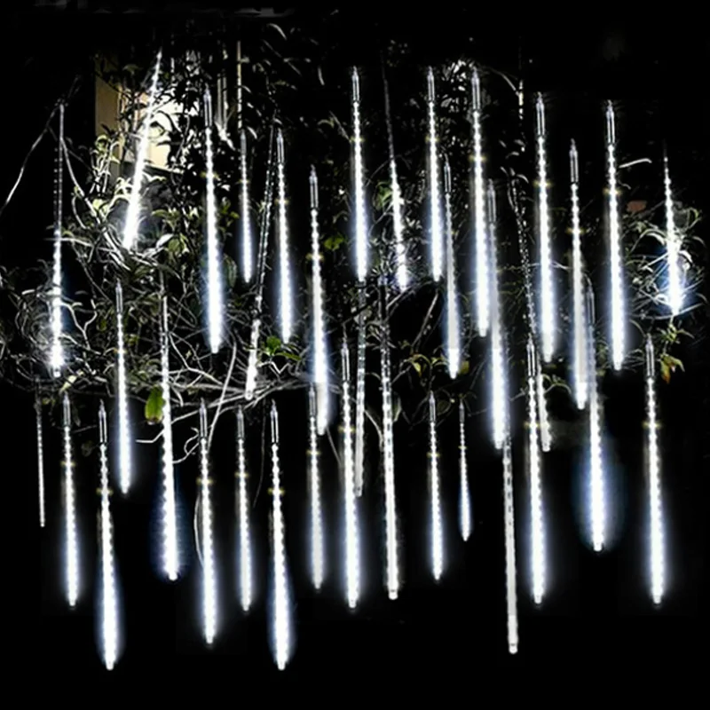 50cm 30cm 8 Vamzdžių Atostogų Meteoras Dušas LED Šviesos Eilutės Lauko Vandeniui Kalėdų Eglučių Žiburiai Sodo Dekoro