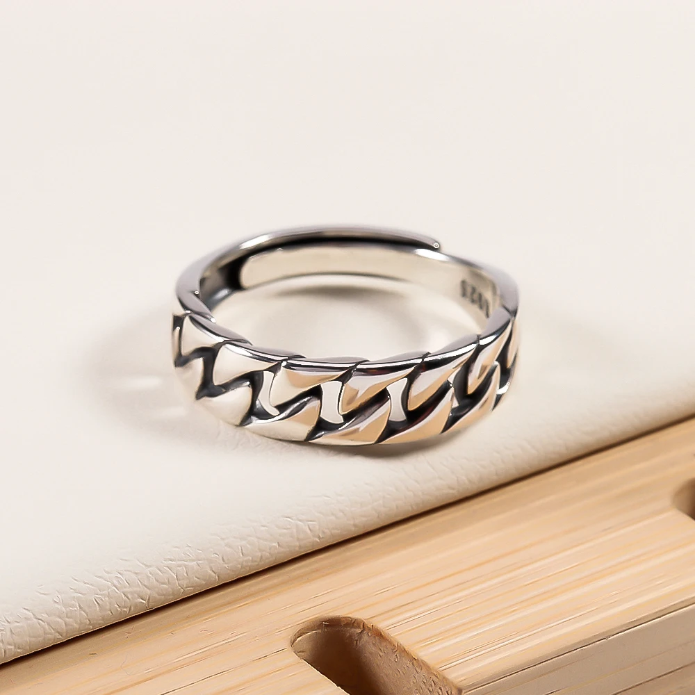Ckysee Nekilnojamojo 925 Sterlingas Sidabro Žiedai 2020 Naujas Desgin Paprasta Bangos Forma, Moterų, Vyrų Piršto Žiedą, Originalus Fine Jewelry