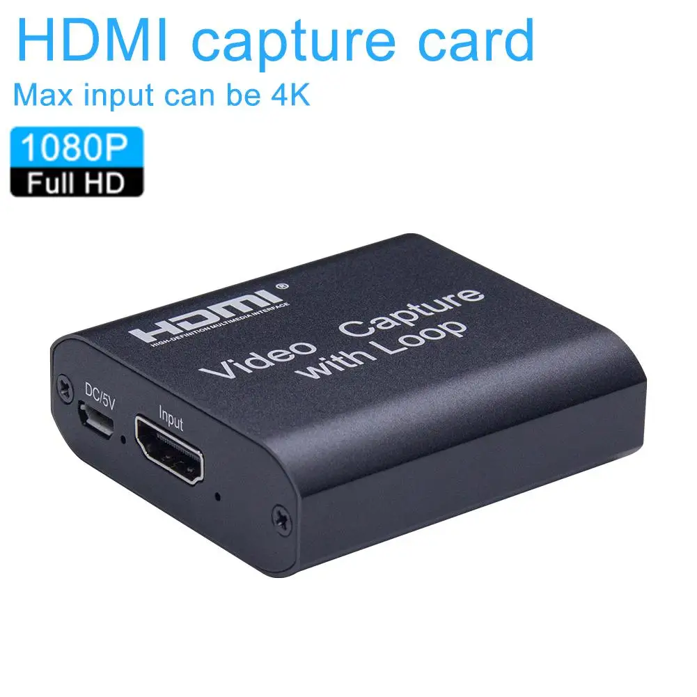 Užfiksuoti Kortelės, HDMI, USB 3.0 Portable Capture Card Diktofonas Lauke Prietaiso Max Įėjimo Gali Būti 4K-Live Transliacijos Vaizdo Įrašymas