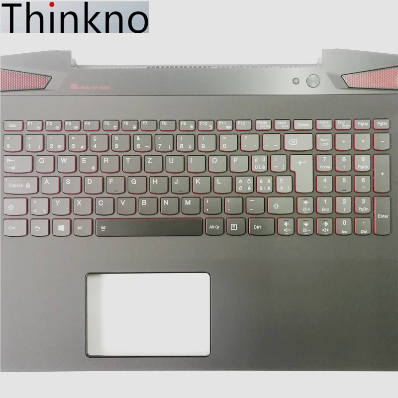 NAUJO nešiojamojo kompiuterio klaviatūra LENOVO IdeaPad Y70 Y70-70 SW klaviatūra su Palmrest PADENGTI 5CB0G59807