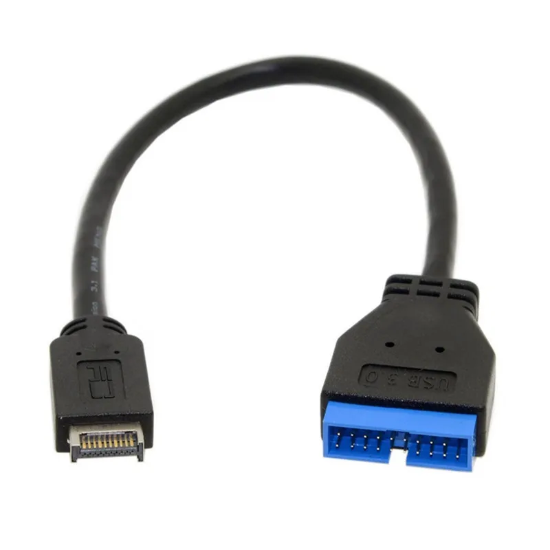 0,2 M USB 3.1 tipas-c, MINI 20 pin Priekinis Skydelis Antraštės USB 3.0 standartas 19/20pin Antraštė ilgiklis 20cm už ASUS Plokštė