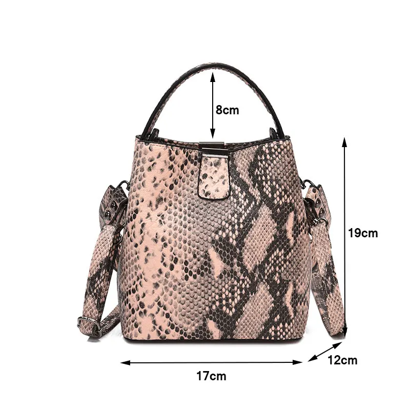 NIGEDU Prekės Dizaineris Moterų kibirą, maišą Gyvatė Moterų Messenger Maišeliai PU oda, Platus dirželis Moterų Pečių Krepšiai, Rankinės Ponios