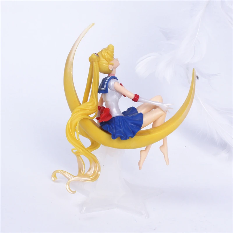 Japonijos Anime Sailor Moon PVC Veiksmų Skaičius, Sparnai Pyragas Apdaila Kolekcijos Modelis Žaislas, Lėlė Mergaitėms, Kalėdų Dovanos Vaikams