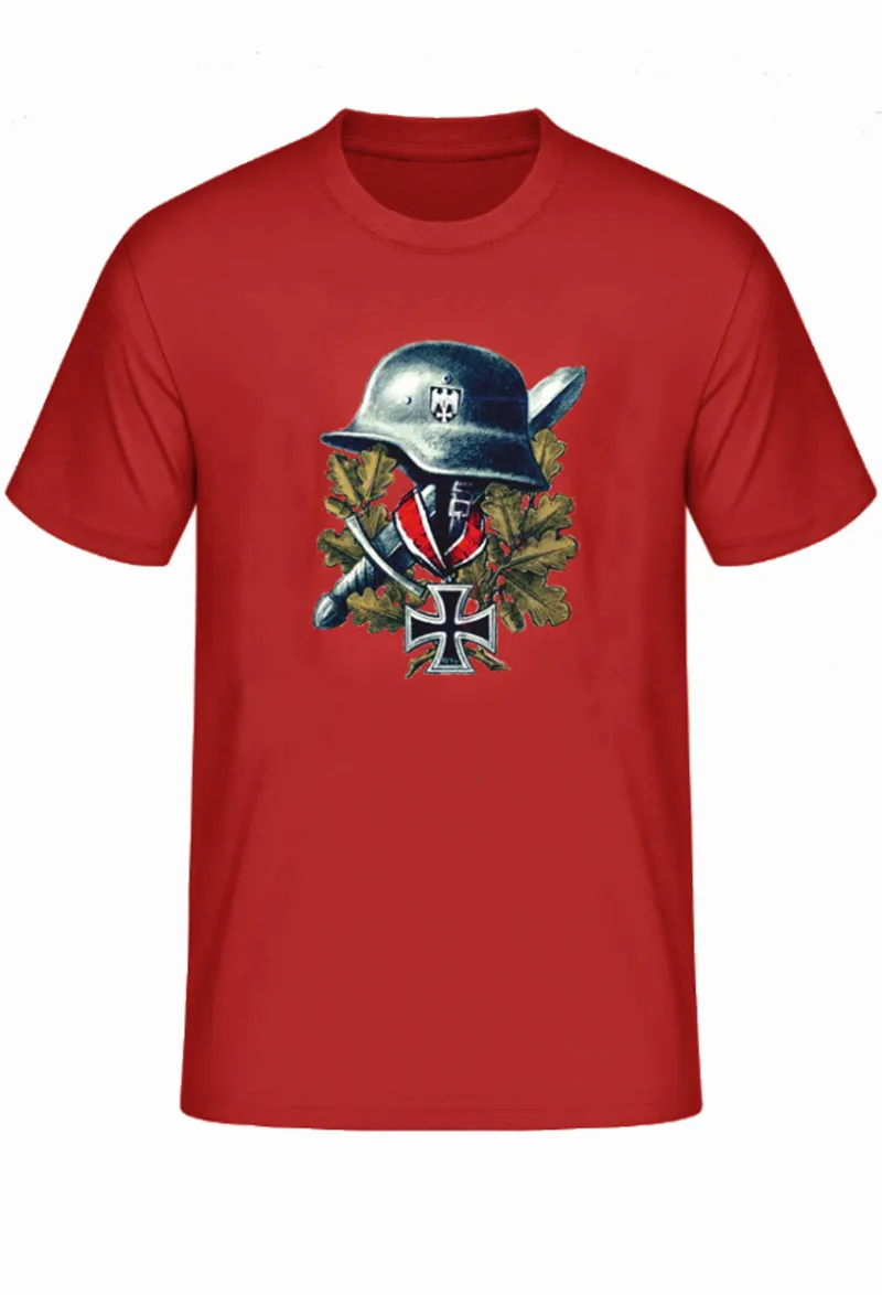 Vermachto Stahlhelm Riterio Kryžius, Kardas T-Shirt , Medvilnės O-Kaklo trumpomis Rankovėmis vyriški T-Shirt Naujas Dydis S-3XL