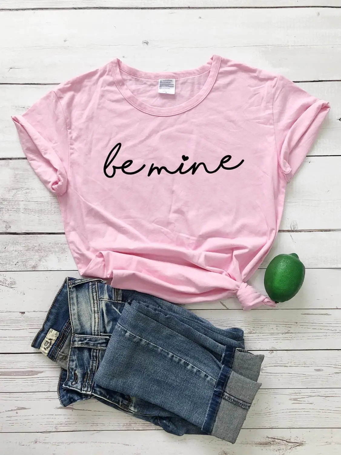 Mano širdis grafinis moterų mados medvilnės atsitiktinis hipster Valentino Diena estetinės camisetas atostogų dovanų marškinėlius citata tee viršų