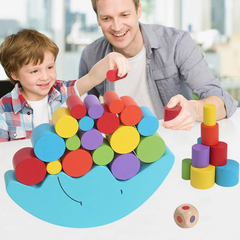 Kūrybos Medienos Žaislas Mėnulis Balansas Žaidimo Balansavimo Blokai Žaisti Žaidimus Spalvinga Montessori Švietimo Žaislai Vaikams, Vaikams Baby