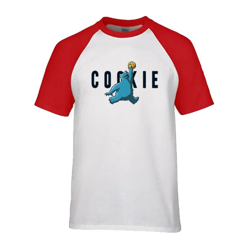 Mados Cookie Monster Spausdinti Vyrų Marškinėliai Trumpomis Rankovėmis Juokinga Oro Cookie Monster Marškinėlius, O-Kaklo Kietas Viršūnes Aukštos Kokybės Medvilnė Tee
