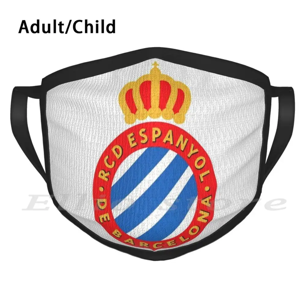 Espanyol-Rcd Euro Futbolo Lygos Šiltas Šalikas Kaukė Logotipas