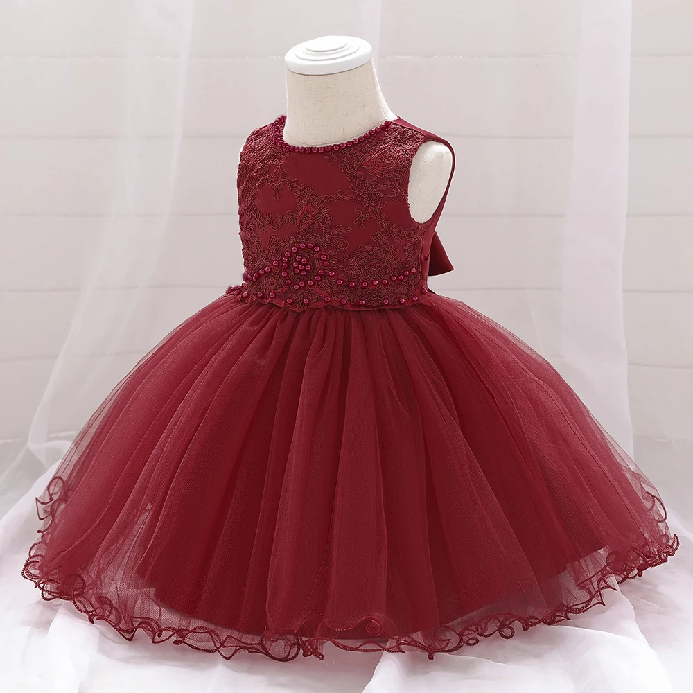 2021 Baby Girl Vasaros Princesė Dress Duobute Gėlių Baby Girl Suknelės, Šaliai, Ir Vestuvių 1st Birthday Suknelė Baby Girl Drabužiai