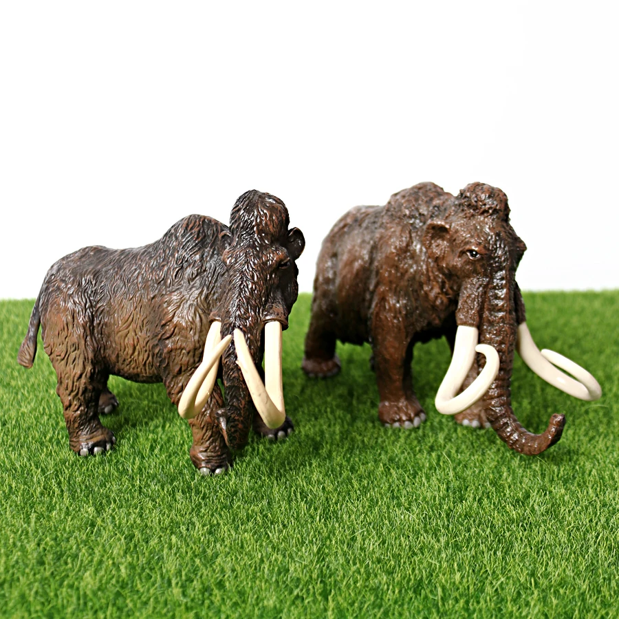 Realus apaugusių Mamutų Šeimos Laukinių Gyvūnų Modelio Paveikslas PVC Žaislai Gyvūnų Modelio Elephantidae Kolektorius Dekoro Dovanos Suaugusiems