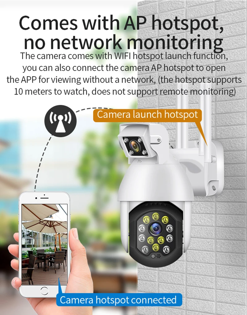 1080P WiFi Kamera Naktinio Belaidė Lauko PTZ IP Kameros AI Žmogaus Veiksmų Nustatymo Namų Apsaugos Kamera, Stebėjimo