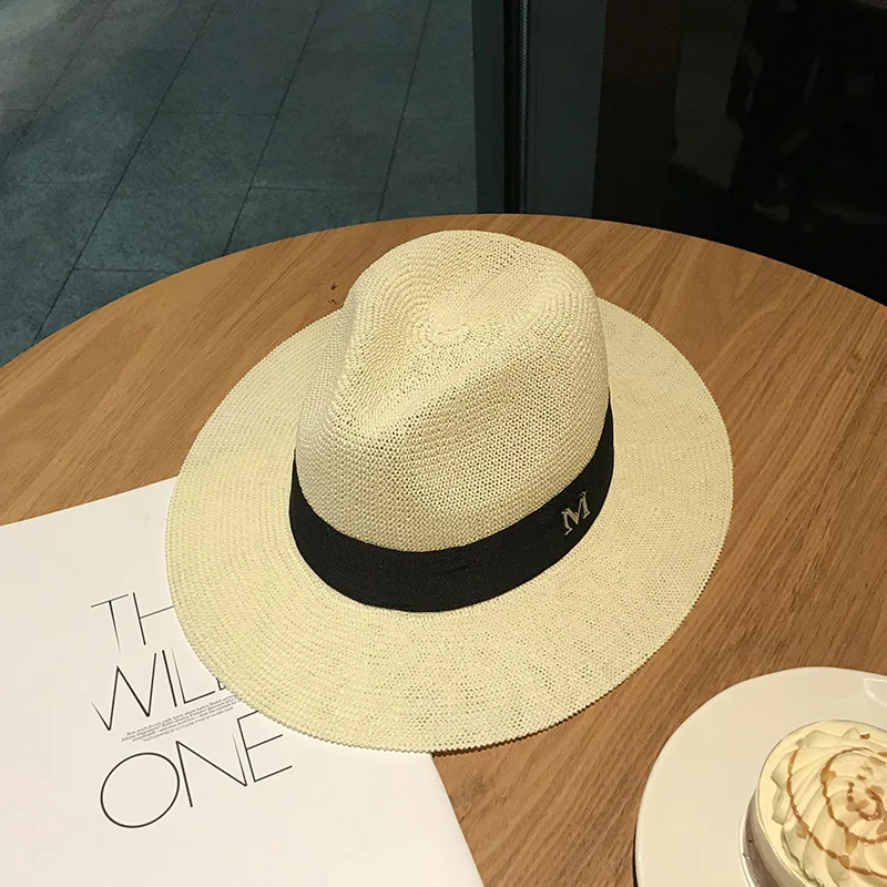 2019 Mens Oficialų Vasaros Skrybėlę, Moteris Klasikinis Retro Mados Britų Derliaus Kietas Skrybėlę Panama Šiaudų Paplūdimio Atostogų Skėtį Nuo Saulės