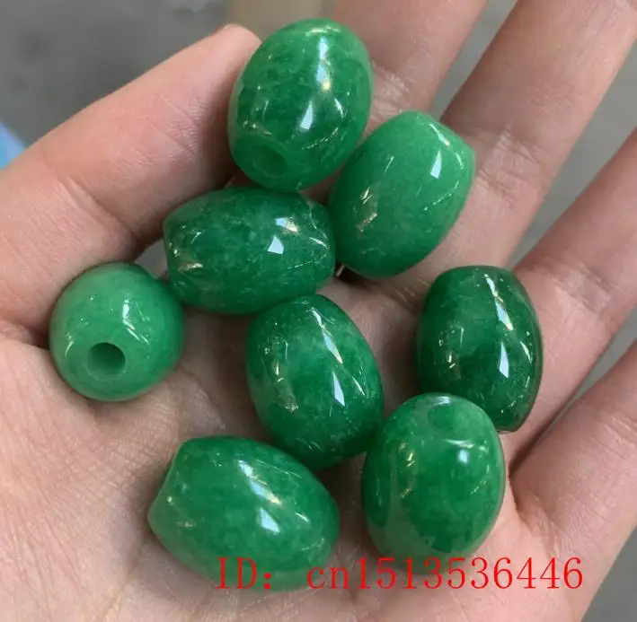 3pc Gamtos Green Jade Passepartout Karoliukai 