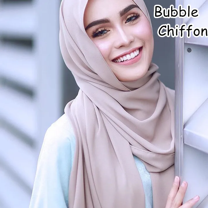 M23 100VNT Karšto pardavimo paprastas burbulas šifono hijab skara skara wrap lady lankelis moterų skara/šalikai 180*75cm