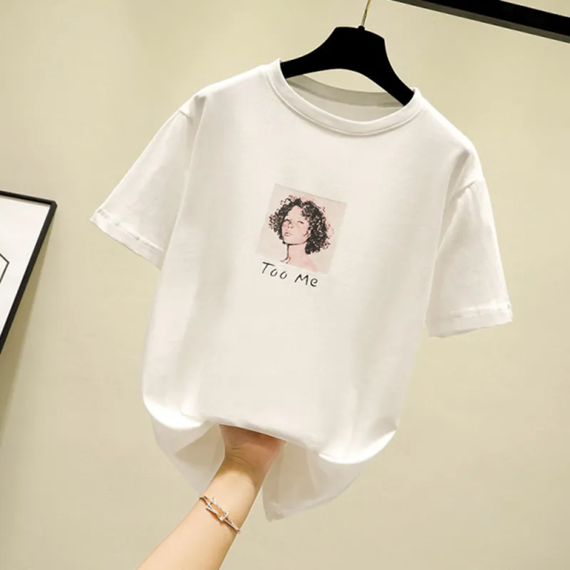 Spausdinti Prarasti Moterų Marškinėliai Mados Japonijos Harajuku Tumblr Atsitiktinis Moterų GRAY22