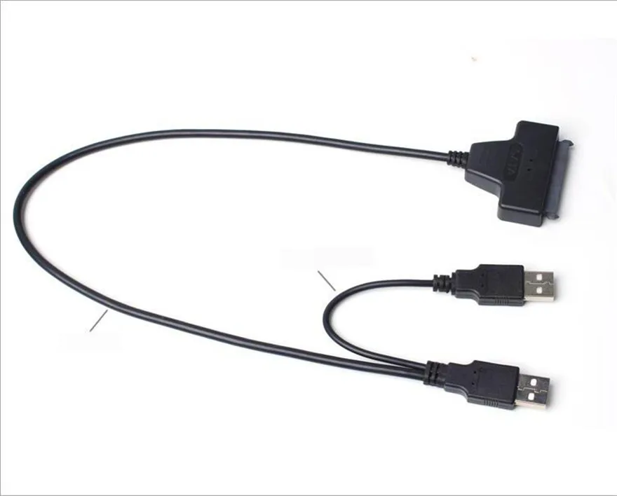 100vnt USB2.0 USB 2.0 prie SATA Serial ATA 15+7 22P 22Pin jungties Adapterio Kabelis, Skirtas 2.5