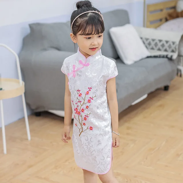 Bamblys Mergaitės Vaikams, Kinijos Suknelės Povas Drabužius Bamblys Princess Tutu Suknelė Tradicinės Kinų naujieji Metai Suknelė 1-5Y