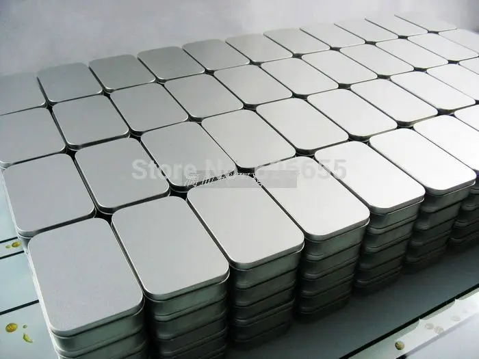 Paprasto sidabro, alavo lauke 9.4 cm x 5.9 cm x 2.1 cm, stačiakampio, arbata, saldainiai, verslo kortelės, usb box atveju, 20pcs/daug