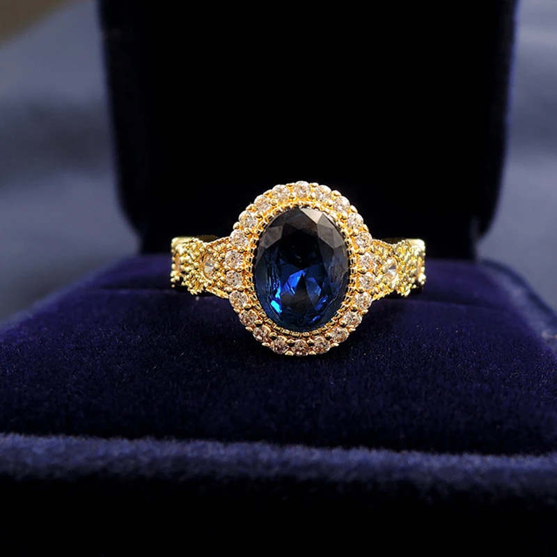 Jellystory klasikinis 925 sterlingas sidabro papuošalai žiedas su ovalo formos rubinas smaragdas, safyras brangakmenio moterų vestuvių dovana žiedus