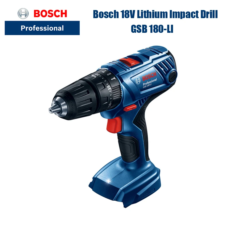 Bosch 18v Poveikio Gręžimo GSB180-LI Elektrinis Atsuktuvas Gali Būti Naudojamas Metalo, Medienos Gręžimo Ant Sienos (Naujas Pliko Metalo)