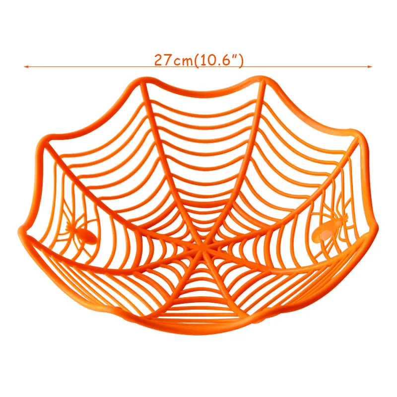 Helovinas naujovė siaubo voratinklyje vaisių plokštė, saldainių, sausainių krepšelį dubenį apgauti ar gydyti apdailos namų dekoro namų šaliai lt
