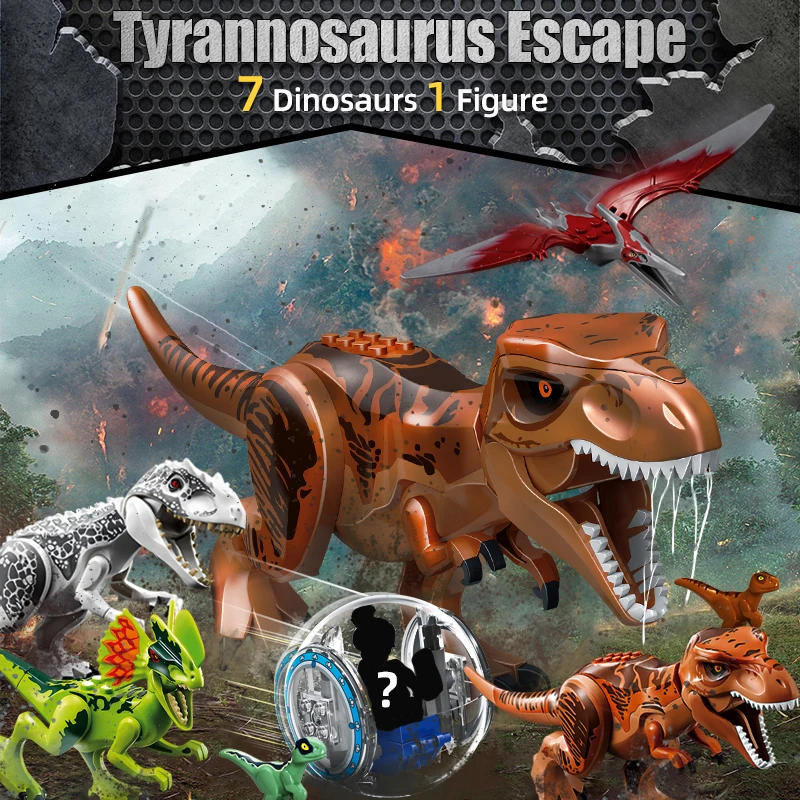 Dinozaurų Blokai Žaislas Pav Juros Periodo Žaisti Velociraptor Triceratop 