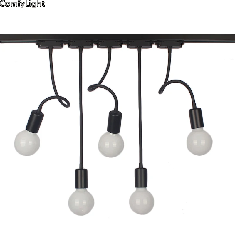Pramonės LED Kelio Apšvietimo prožektorius Reguliuojamas Kelio Juostą Pasaulyje E27 Kelio Rinkinys lubų bėgio lempos dėmės drabužių parduotuvė hanglamp