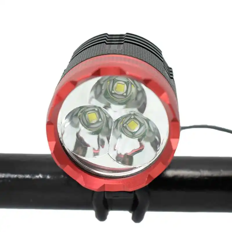 WasaFire 3*T6 LED Dviračio Žibintas 3 Rūšių Dviračių Priekinių žibintų 6000 Liumenų MTB Dviračių Lempos + 9600mah Baterija + 5 LED Tailligt
