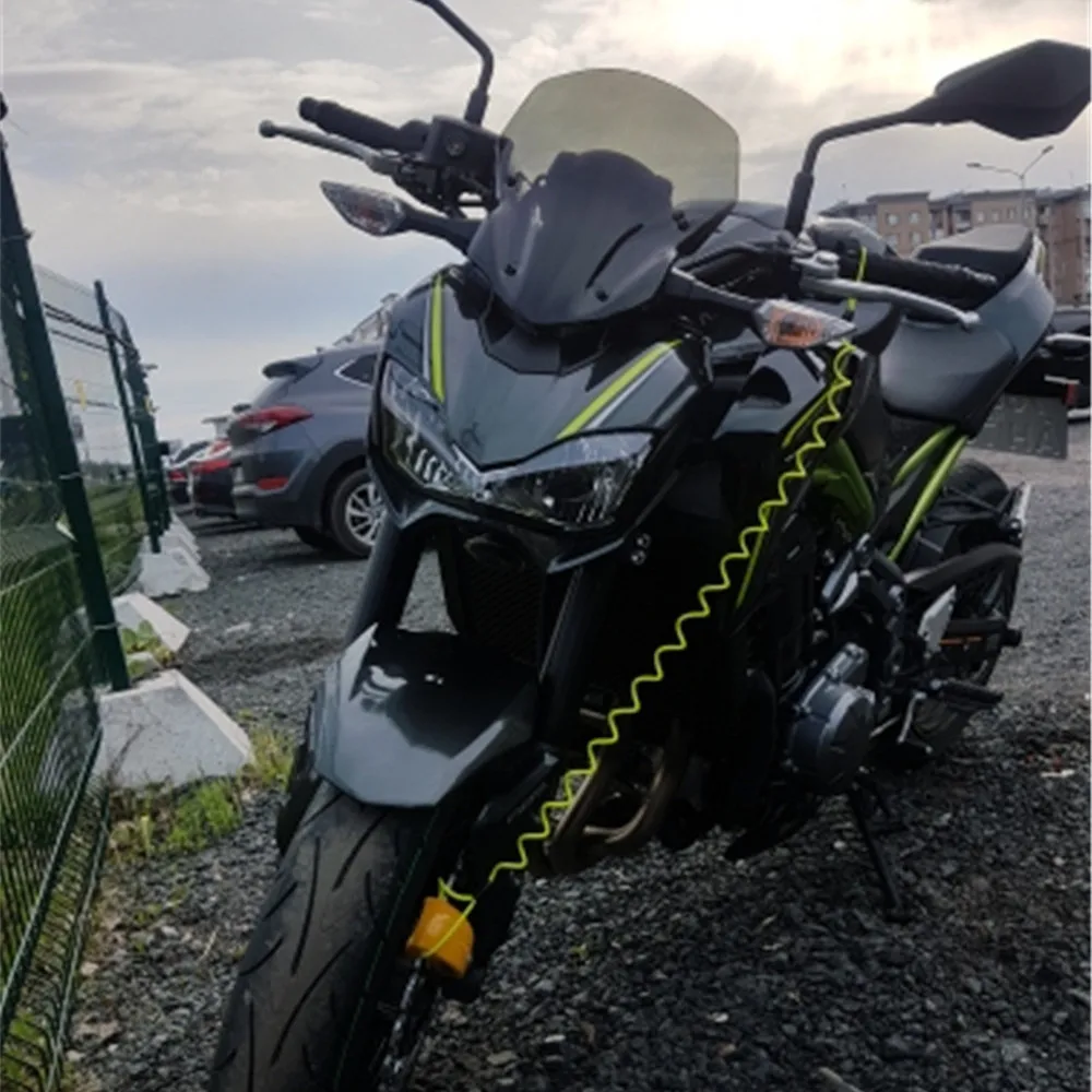Motociklo Double Bubble priekinis Stiklas Priekinio stiklo Ekranas 2017 2018 2019 Kawasaki Z900 Z 900 ZR900 Juoda Iridium Dūmų 17 18 19