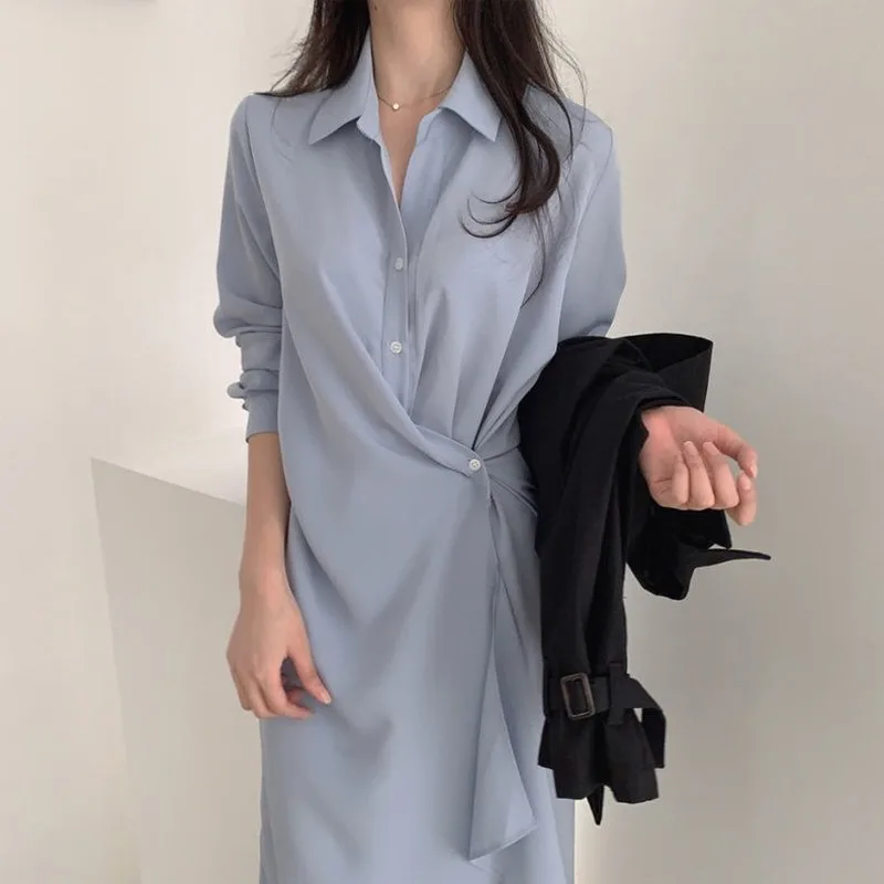 Pavasario Dizainas Korėjos Suknelė Moterims, Elegantiškas, Kietas Šalis Midi Suknelė Moterų Office Lady Slim Fit Šifono Šalis Suknelė Moterims 2021 Naujas