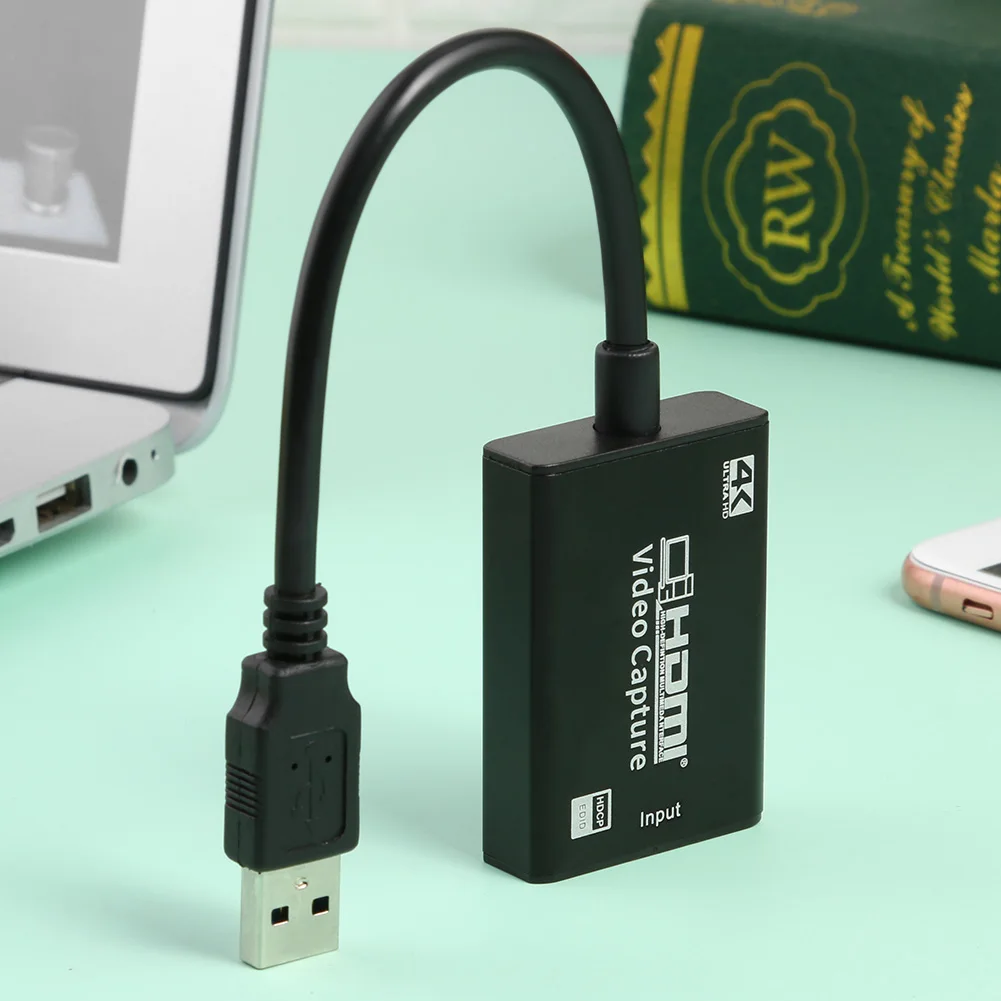 4K HDMI USB Užfiksuoti Kortelės Adapteris USB 3.0 HDMI Vaizdo įrašymo Grabber Įrašyti Box Žaidimų HD Kamera, Įrašo Transliacija