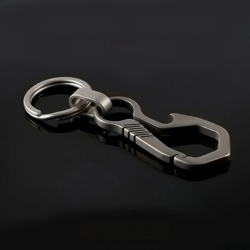 Naujas Top Titano Lydinio Key Chain Mini Atidarytuvas Kuprinė Sagtis Elastinga Paspauskite Automobilio Raktų Žiedas Geriausia Dovana Keychain Papuošalai K3136
