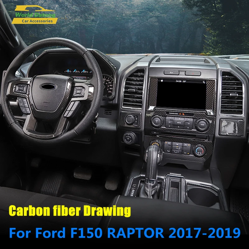 Priedai Ford F150 RAPTOR 2017-2019 2018 XLT XL Anglies pluošto Visą Vidų ABS Apdailos Dangtelio Apdaila