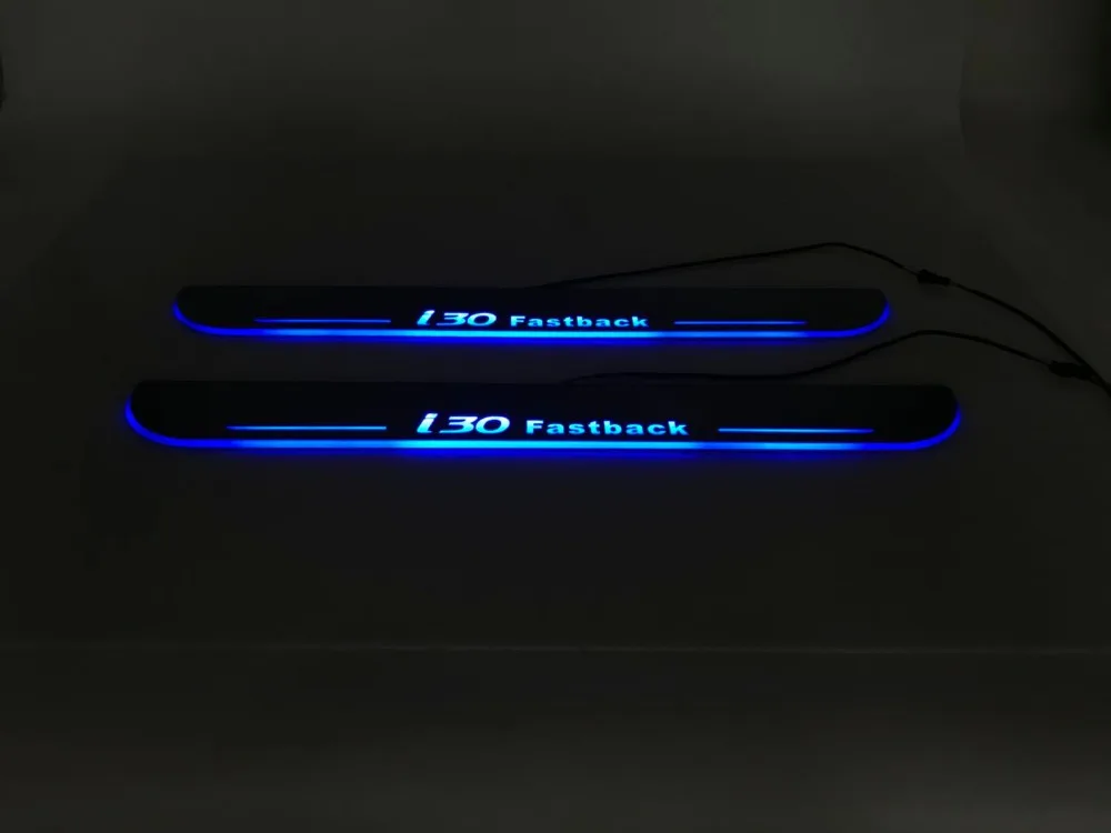 EOsuns LED judančios durys nusitrinti Nerf Barai ir Veikia Lentos, durys, palangės plokštės perdangas, pamušalai Hyundai i30 fastback, judančių šviesos