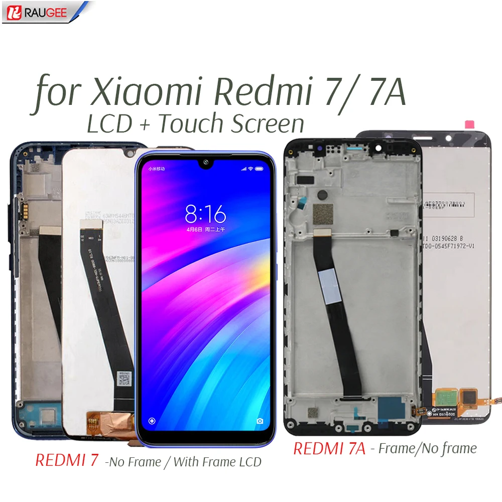 Rodyti Xiaomi Redmi 7, 7A LCD Jutiklinis Ekranas Išbandyti Telefono Ekranas TouchScreen Pakeisti Redmi 7 LCD skaitmeninis keitiklis Asamblėja
