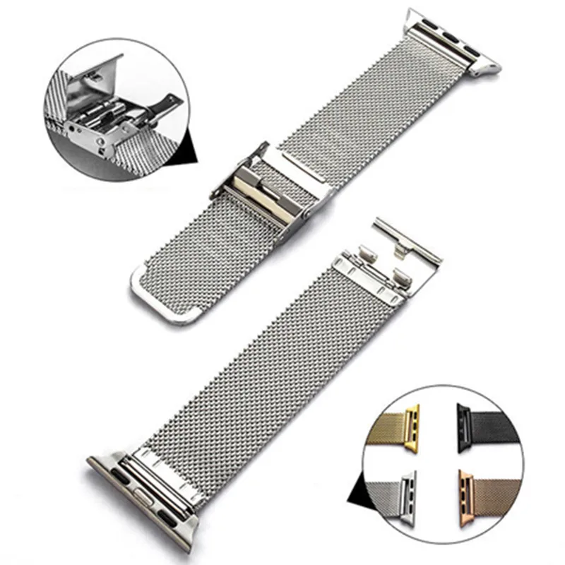 Nerūdijančio Plieno Milano Diržu, Apple Watch Band Serijos 3 38mm 42mm Metalo Sporto Watchband už iwatch serijos 5/4 40mm 44mm