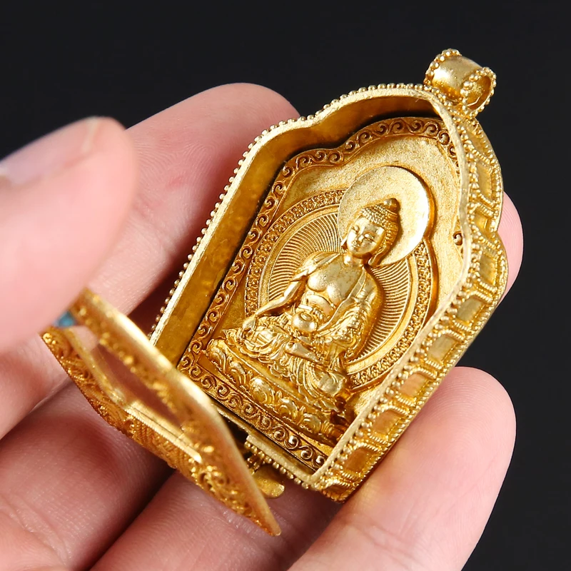 Azijoje Tailandas Graikų-Budistų kišenėje kelionės efektyvių Talismanas saugus sėkmės Sakyamuni Budos Amuletas Budistų vario Pakabukas