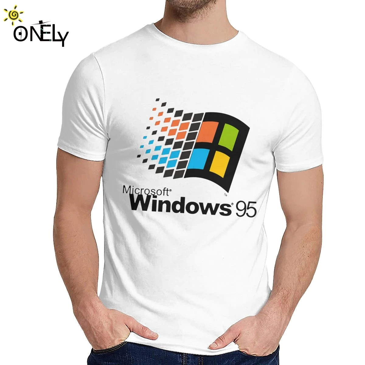 Derliaus Windows 95 Vaporwave marškinėliai Vyrams Vasaros Kietas Vyras Medvilnės trumpomis Rankovėmis Apvalios Apykaklės