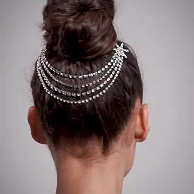 StoneFans Mados Žvaigždė Crystal Tassle Šukos Moterų Papuošalai Žavių kalnų krištolas Headpieces Plaukų Grandinės Aksesuarai Dovanos