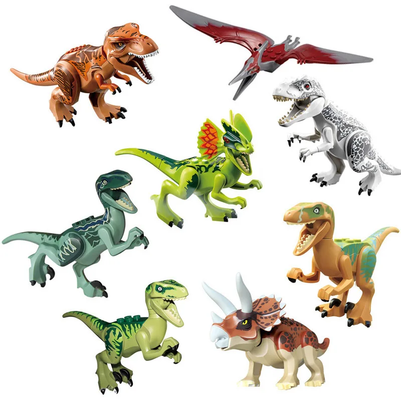 8 Vnt/set Dinozaurai Duomenys Juros periodo Pasaulio 2 Dinozaurai Statybiniai Blokai, Plytos, Tyrannosaurus Surinkti Modelį, Žaislai, Dovanos