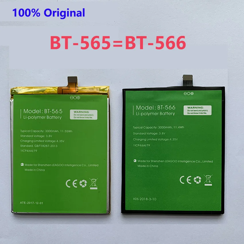 Naujas Originalus BT-565&BT-566 3000mAh Baterija Leagoo KIICAA Sumaišykite T5 T5C BT565 BT566 Telefono Bateria Batterie Baterij + Įrankiai