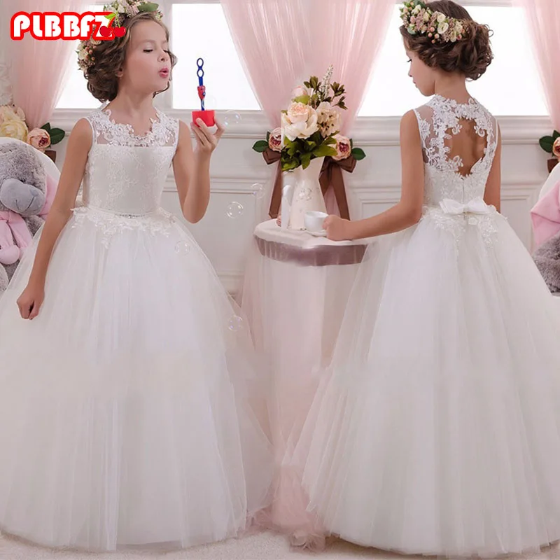 PLBBFZ Vaikai Mergina Tortas Tutu Gėlių Suknelė Vaikų Šalis Oficialią Vestuvių Suknelė Mergaitė Princesė Pirmoji Komunija Kostiumas